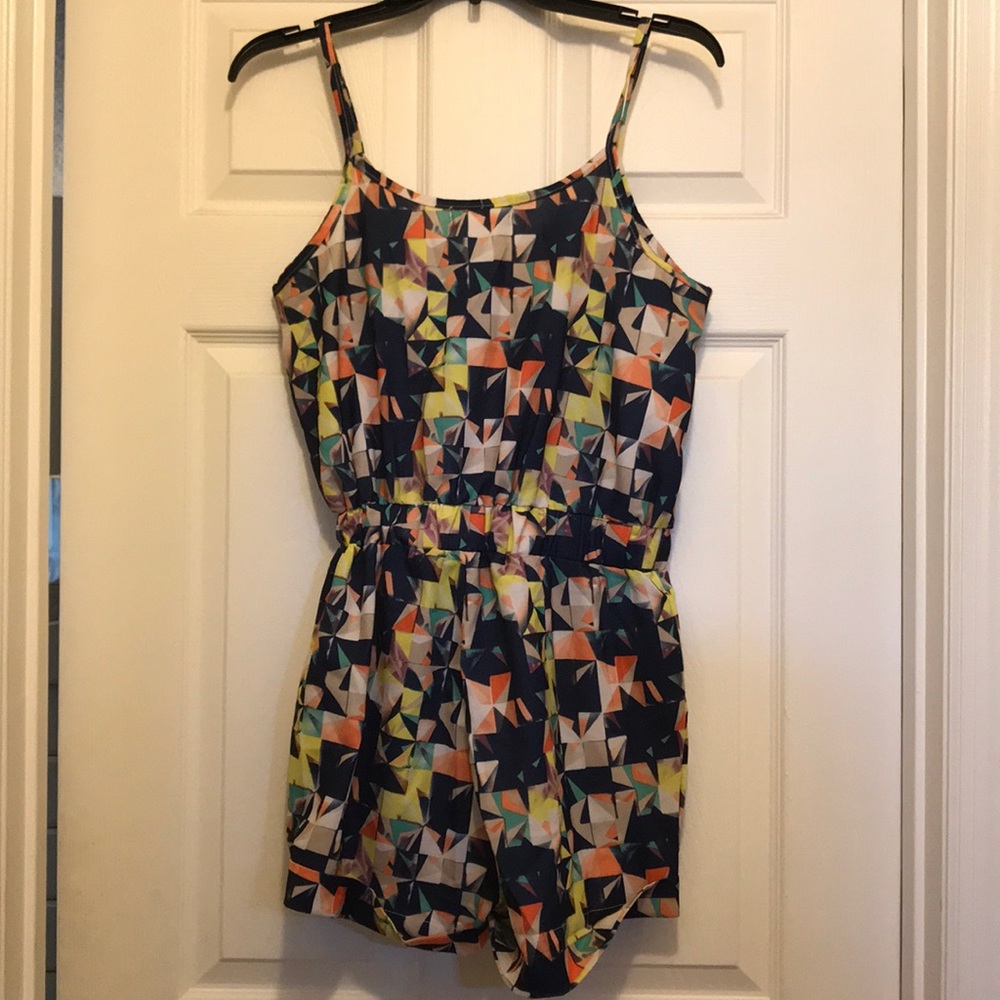 Colorful shorts romper